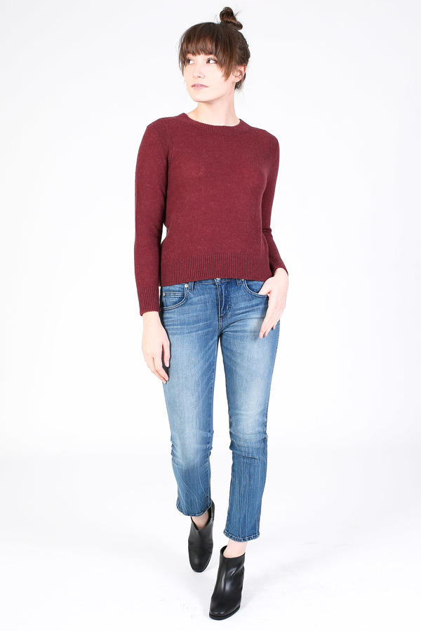 Steven Alan Chord sweater in burgundy Steven Alan Chord sweater in burgundy