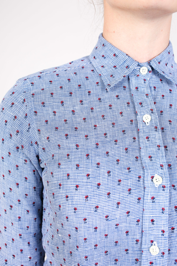 Vert & Vogue Button down shirt in blue floral Vert & Vogue Button down shirt in blue floral