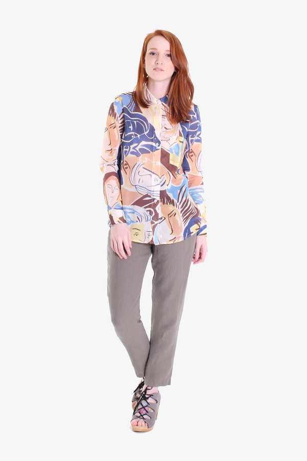 Rachel Comey Mens-y shirt in faces print Rachel Comey Mens-y shirt in faces print