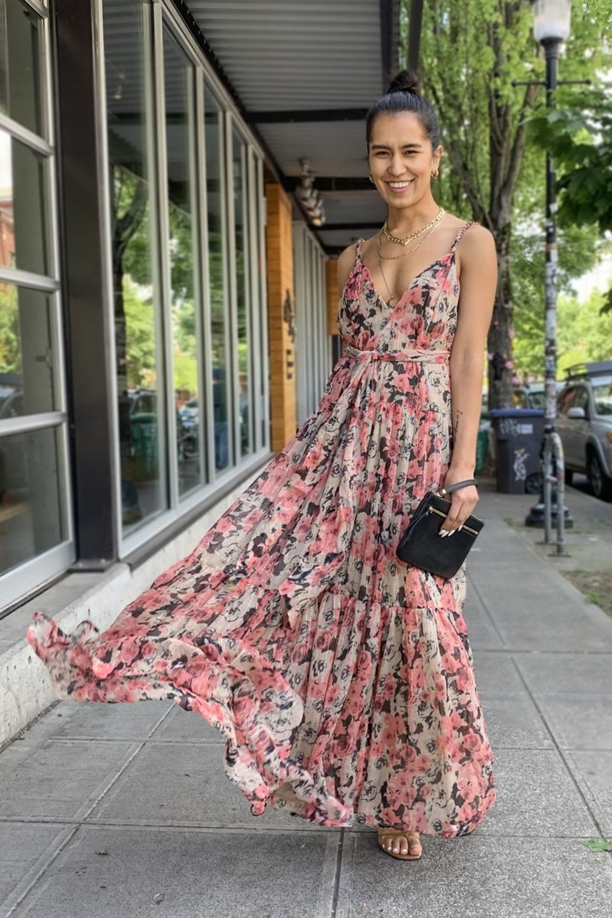 Eartha Dress in Pink Floral | Garmentory