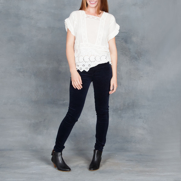 Ulla Johnson Adrienne Scalloped Eyelet Victorian Blouse Ulla Johnson Adrienne Scalloped Eyelet Victorian Blouse