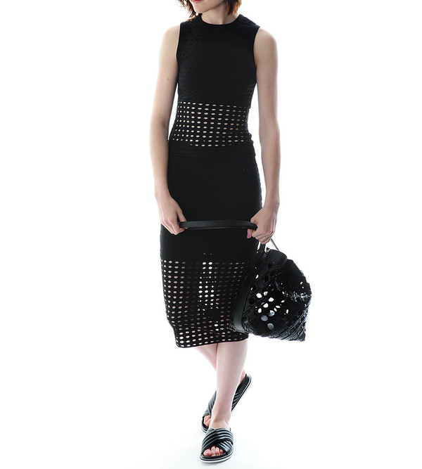 T By Alexander Wang Circular Hole Jacquard Jersey Tank T By Alexander Wang Circular Hole Jacquard Jersey Tank