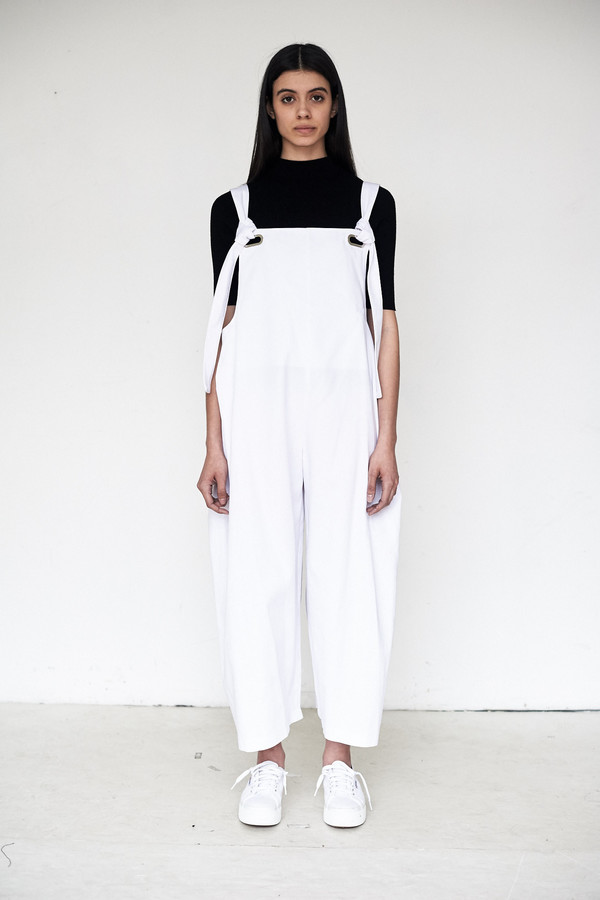 Collina Strada Twill Humpback Overalls - White Collina Strada Twill Humpback Overalls - White