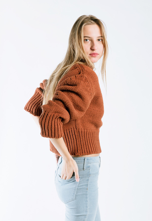 ROCKET X LUNCH Chunky Knit in Brown ROCKET X LUNCH Chunky Knit in Brown