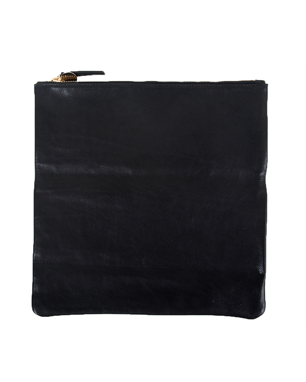 Clare Vivier Foldover Clutch in Two Tone Tan/Black Clare Vivier Foldover Clutch in Two Tone Tan/Black