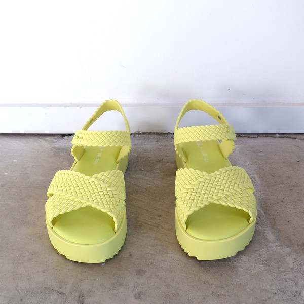 Melissa Hotness + Salinas Sandals in Lime Yellow Melissa Hotness + Salinas Sandals in Lime Yellow