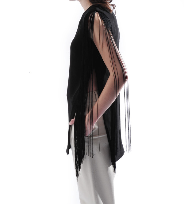 NOMIA Split Seam Tunic with Fringe NOMIA Split Seam Tunic with Fringe