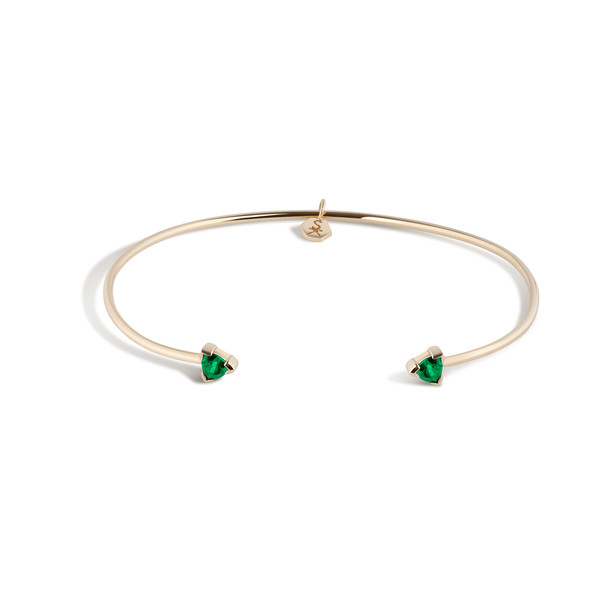 Shahla Karimi 14K Gold Birthstone Cuff No. 1 Shahla Karimi 14K Gold Birthstone Cuff No. 1