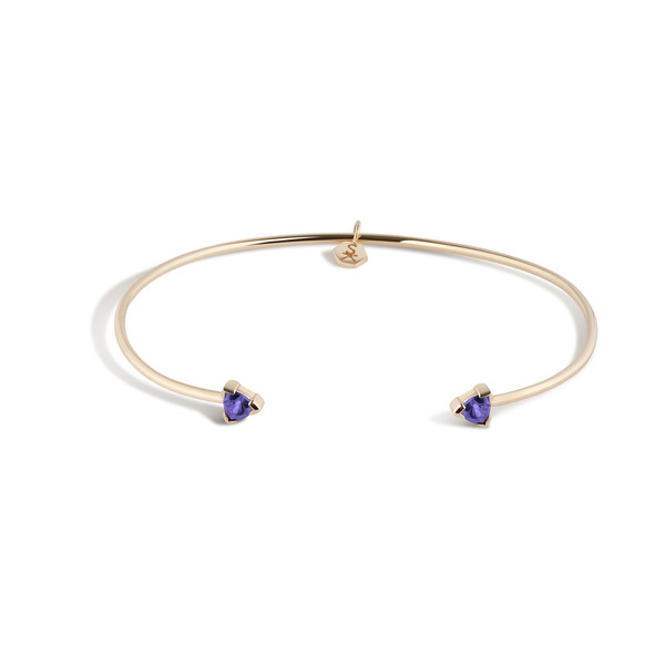 Shahla Karimi 14K Gold Birthstone Cuff No. 1 Shahla Karimi 14K Gold Birthstone Cuff No. 1