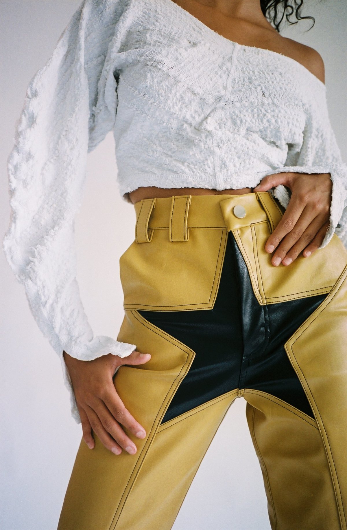 Barragán Lil Star Faux Leather Pants 