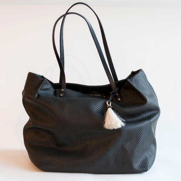 Kempton & Co Perforated Leather Tote Kempton & Co Perforated Leather Tote