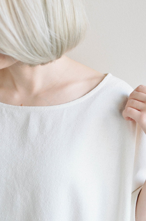 Jamie + The Jones Pocket Box Top, Natural Raw Silk Jamie + The Jones Pocket Box Top, Natural Raw Silk