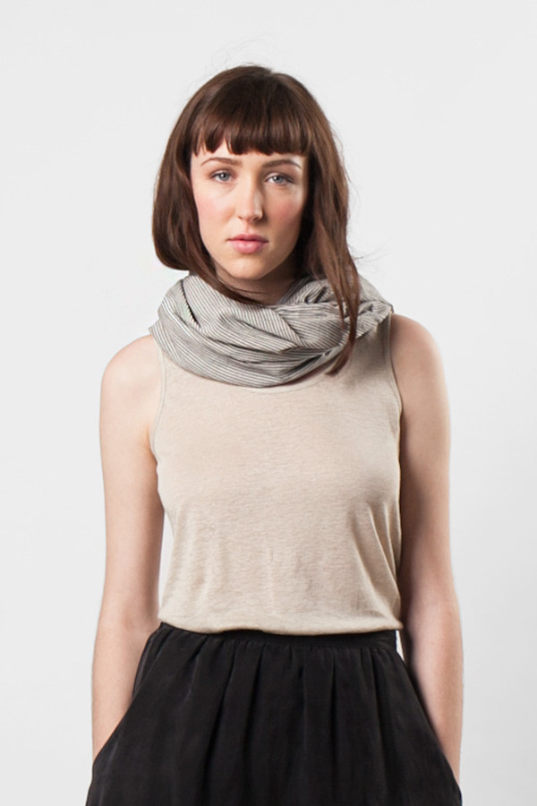 Bridge & Burn Blue Natural Stripe Scarf Bridge & Burn Blue Natural Stripe Scarf