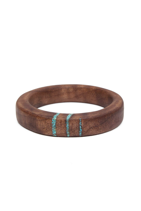 Parts Per Million Oregon Walnut Three Stripe Bangle Parts Per Million Oregon Walnut Three Stripe Bangle
