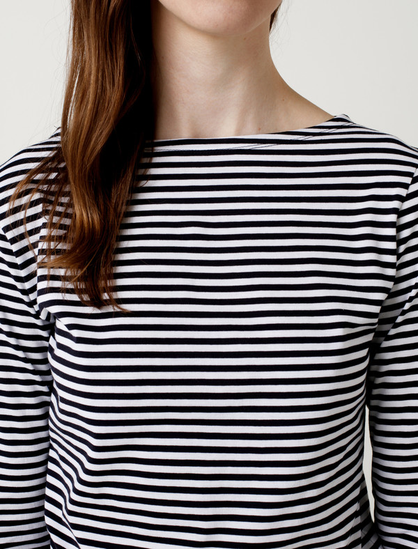 Sunspel Stripe Long Sleeve Boat Neck Sunspel Stripe Long Sleeve Boat Neck