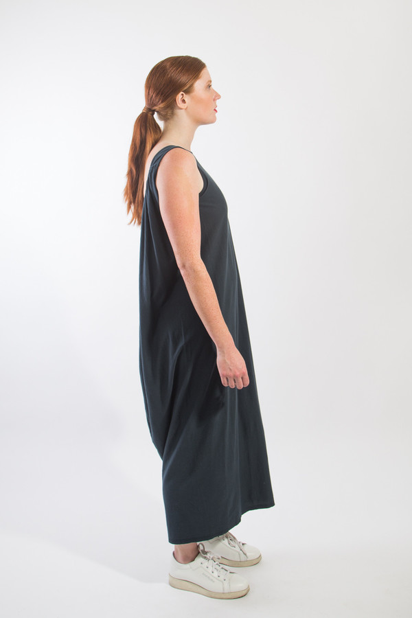 Black Crane Long Gathered Dress Black Crane Long Gathered Dress
