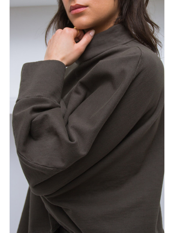 ECKHAUS LATTA Extended Sweatshirt - Off Black ECKHAUS LATTA Extended Sweatshirt - Off Black