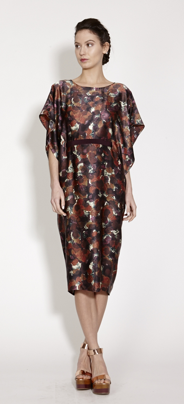 TiA CiBANi Billow draped sides Kaftan w/ ribbon belt TiA CiBANi Billow draped sides Kaftan w/ ribbon belt