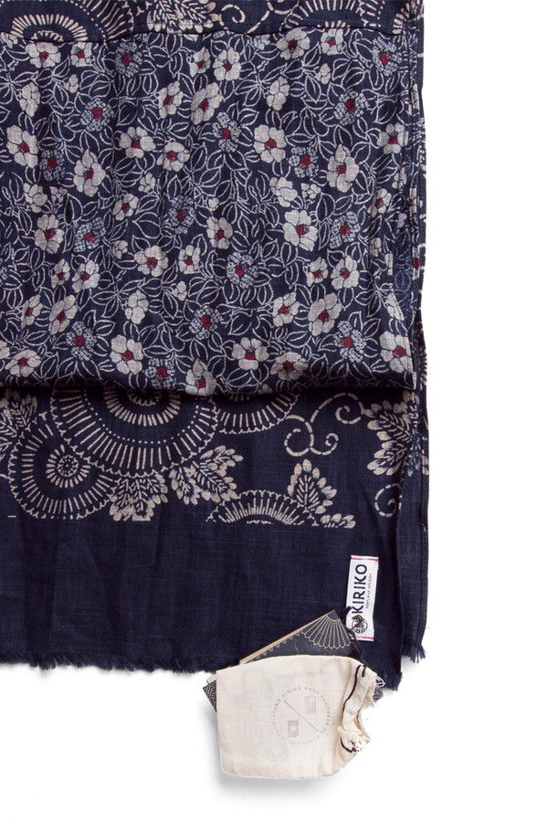 Kiriko Kiji Patched Kiku Scarf Kiriko Kiji Patched Kiku Scarf