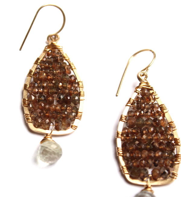 Andalucite & Green Amethyst Earrings Andalucite & Green Amethyst Earrings