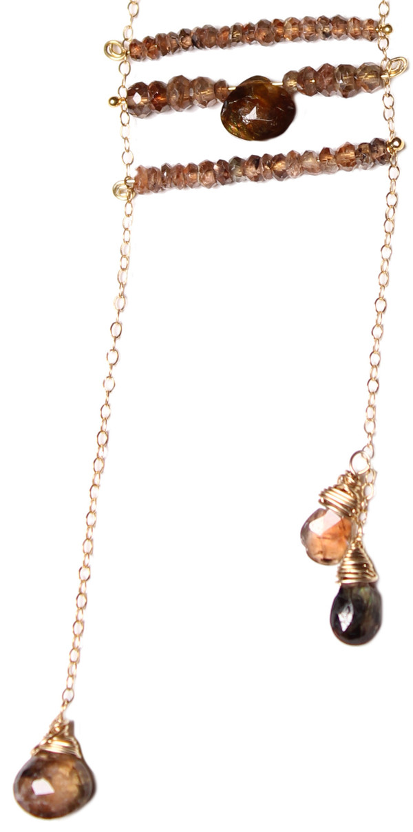 James and Jezebelle Andalucite Ladder Necklace James and Jezebelle Andalucite Ladder Necklace