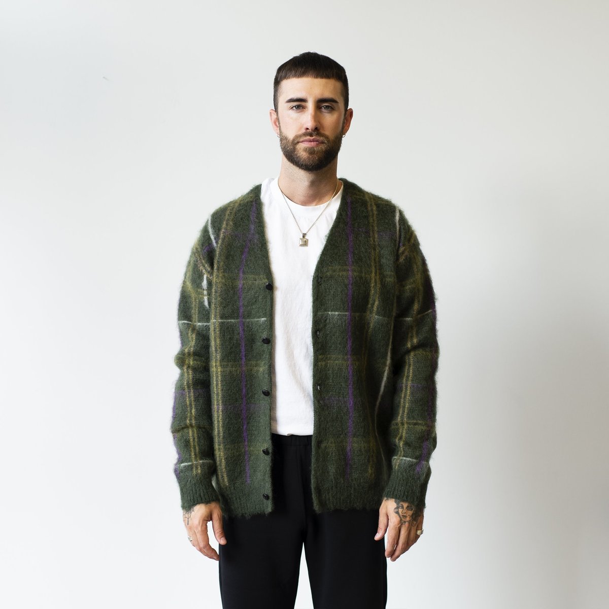 Needles Mohair Windowpane Cardigan 