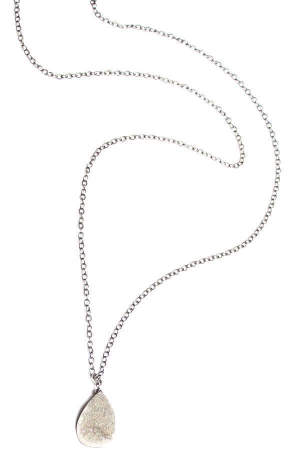 Sarah Dunn Druzy Oxidized Chain Necklace Sarah Dunn Druzy Oxidized Chain Necklace