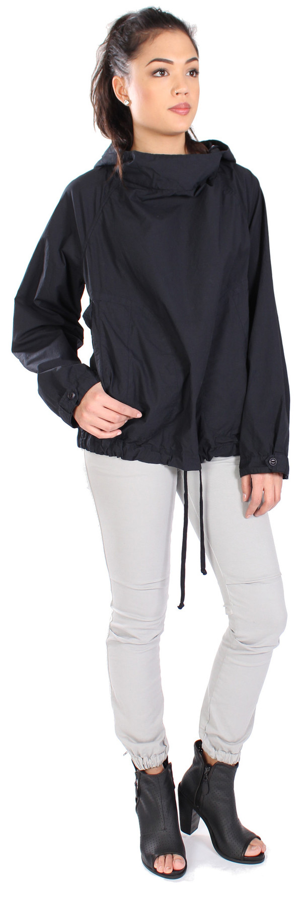 Nili Lotan Hooded Pullover Poplin Anorak Nili Lotan Hooded Pullover Poplin Anorak