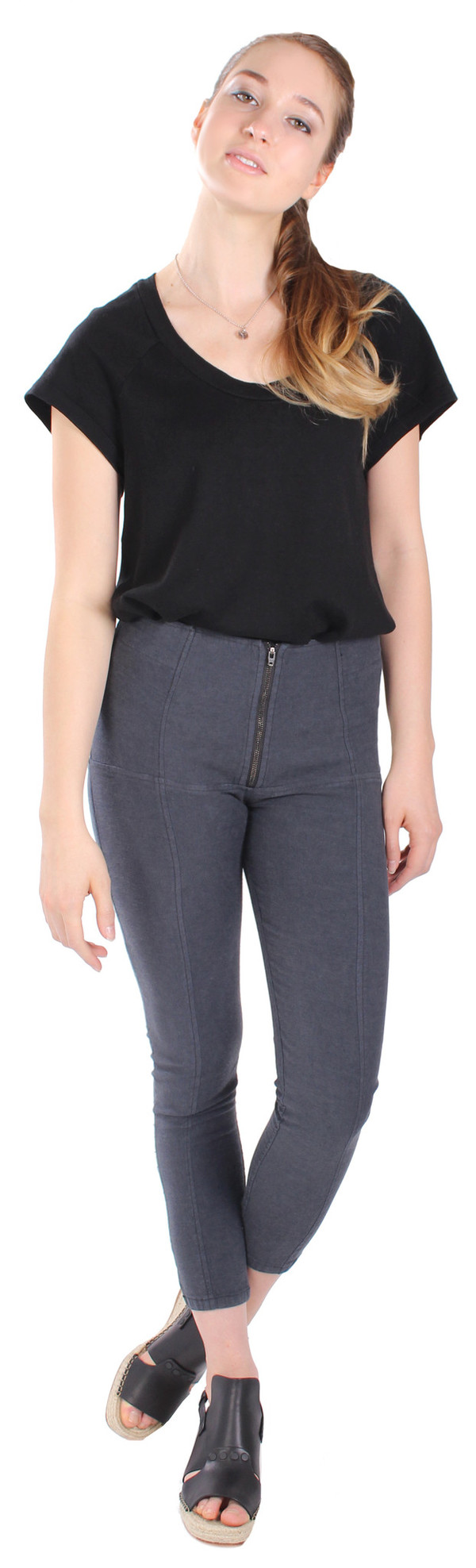 Pre-Order: A/L Denim Girdle Capri in Graphite Pre-Order: A/L Denim Girdle Capri in Graphite