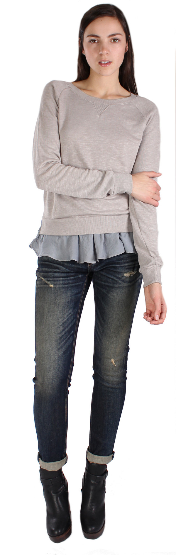 Ruffled Sweatshirt Ruffled Sweatshirt