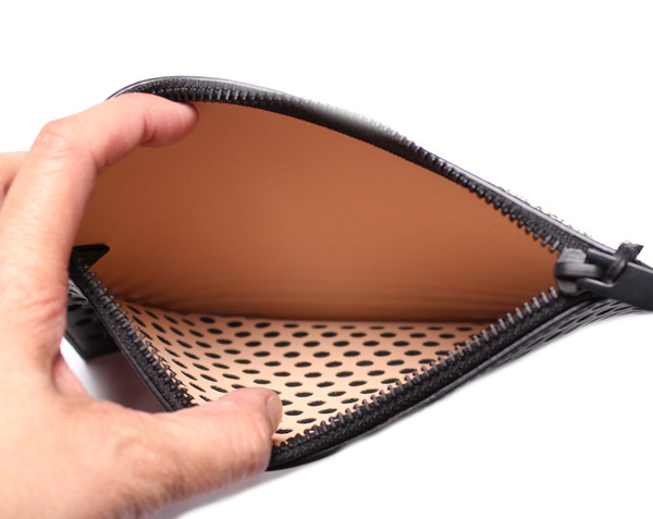 Loeffler Randall Small Pouch Clutch in Black/Nude Loeffler Randall Small Pouch Clutch in Black/Nude