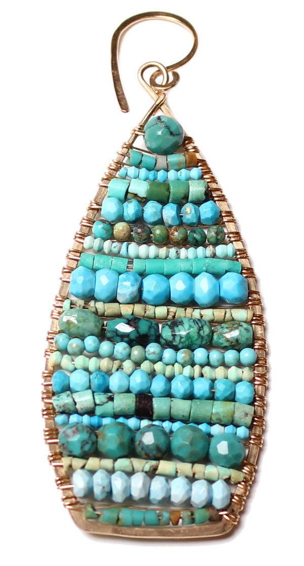 James and Jezebelle Turquoise Paddle Earring James and Jezebelle Turquoise Paddle Earring