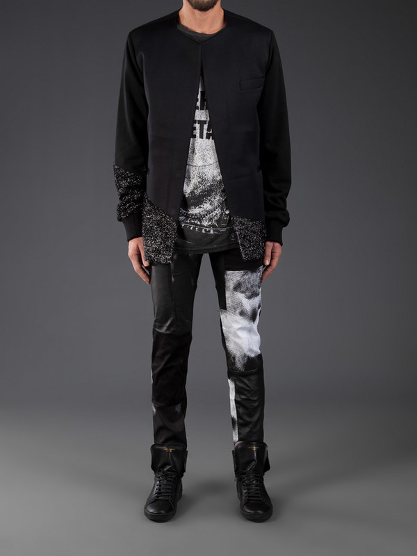 MEN'S HORACE NEOPRENE TAILORED JACKET WITH LAME DETAILS MEN'S HORACE NEOPRENE TAILORED JACKET WITH LAME DETAILS