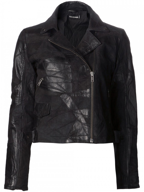 Religion patchwork leather jacket Religion patchwork leather jacket