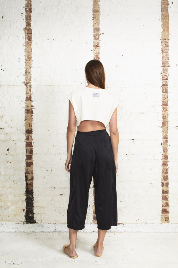 Off Season NYC Zinnia Pant Silk Satin Black Off Season NYC Zinnia Pant Silk Satin Black