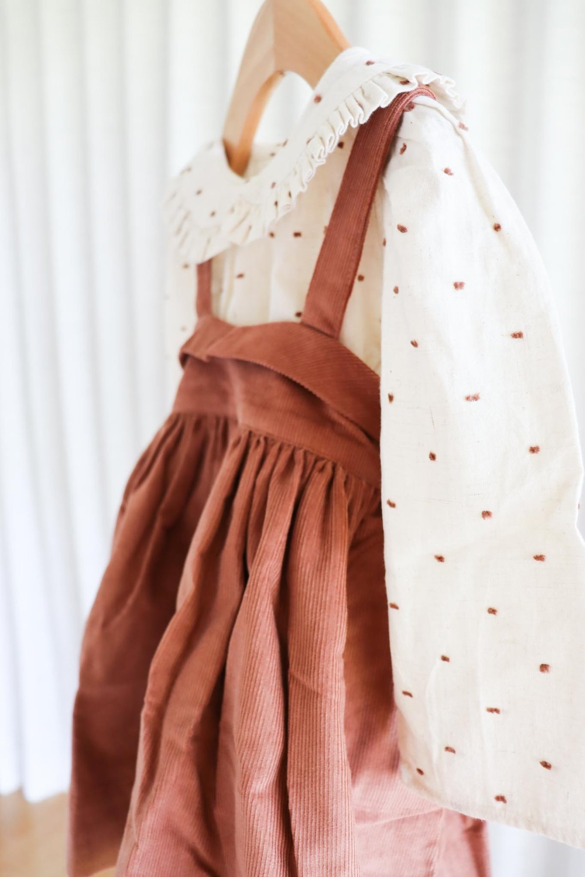 Soor Ploom Enola Pinafore in Henna | Garmentory Soor Ploom Enola Pinafore in Henna | Garmentory