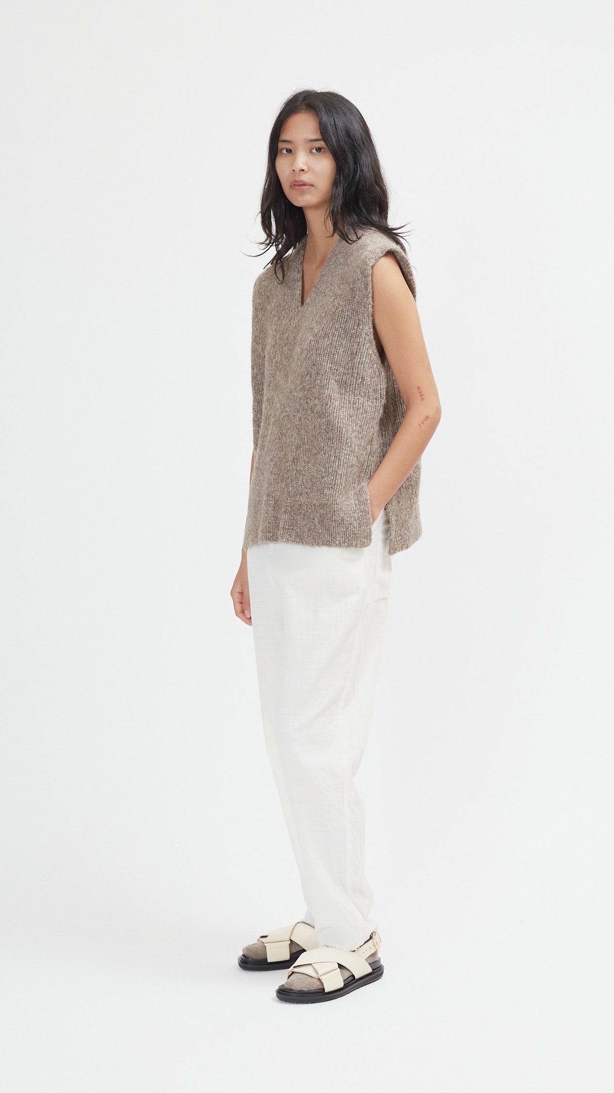 Lauren Manoogian Rib Vest - Wood 
