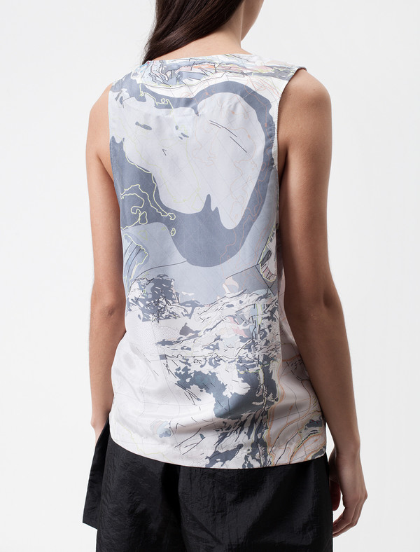 Christopher Raeburn Silk World Map Tank Christopher Raeburn Silk World Map Tank