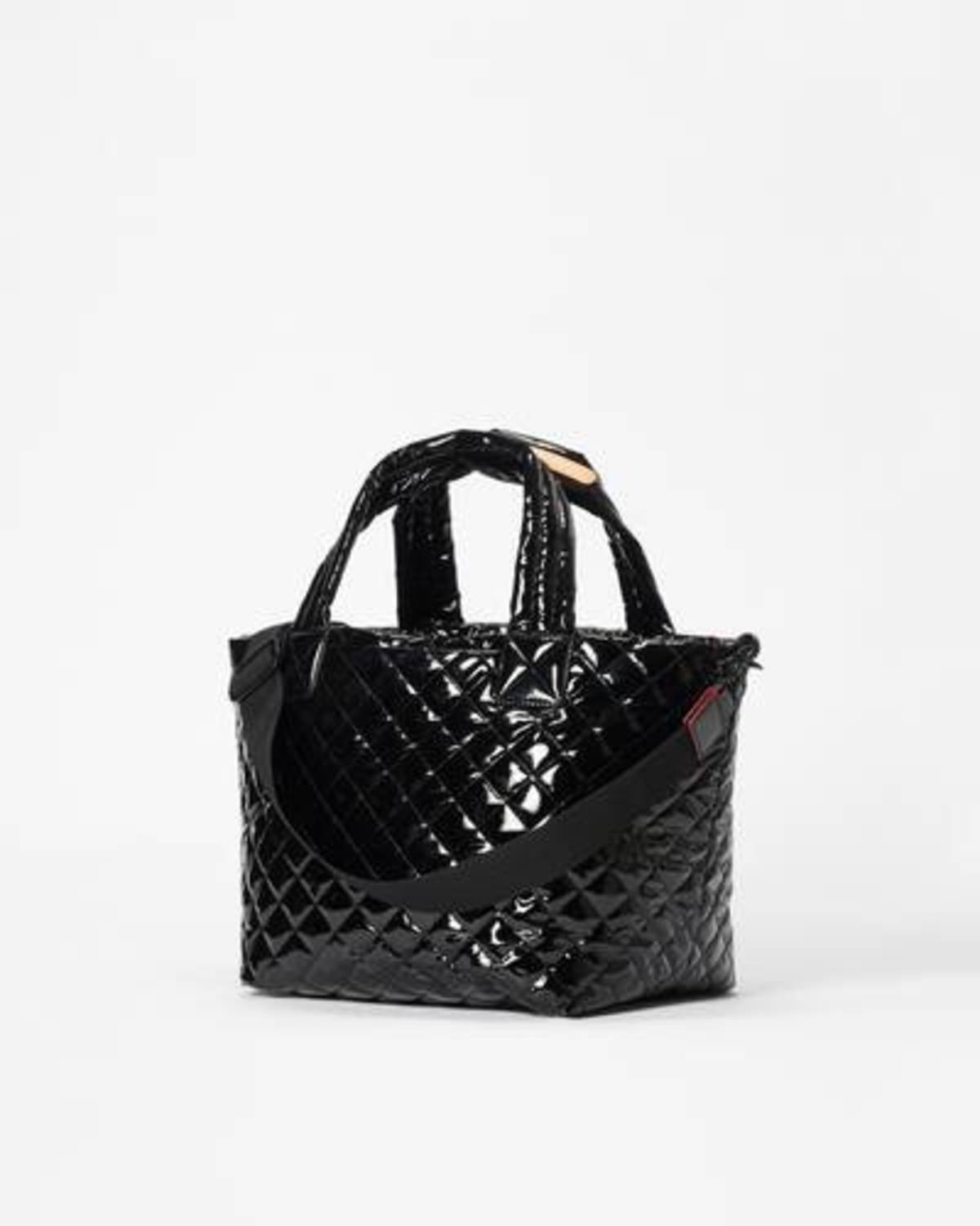 mz wallace medium metro tote black lacquer