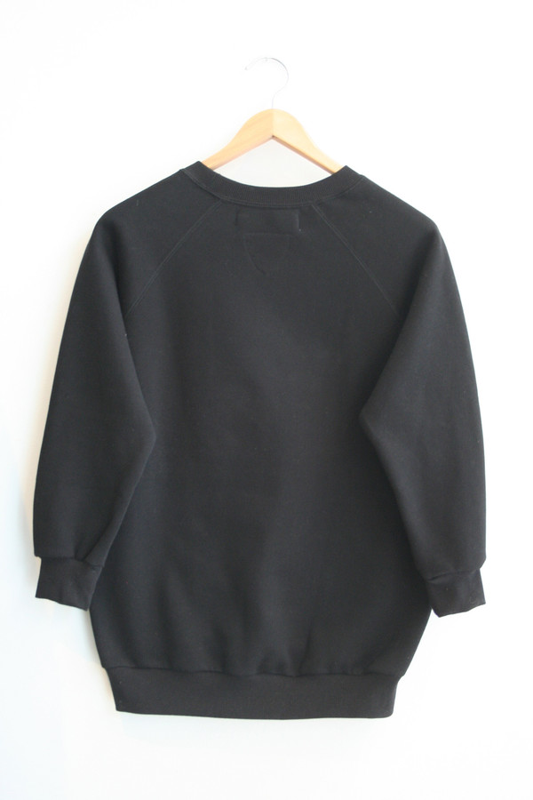 SKINNY SWEATS / OS Sweater short - black SKINNY SWEATS / OS Sweater short - black