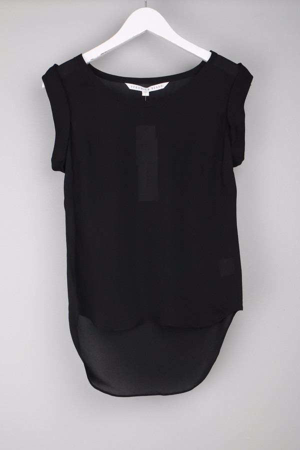 Veronica Beard Scoop Neck Muscle Tee Black Veronica Beard Scoop Neck Muscle Tee Black