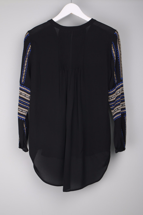 Veronica Beard Spruce Boho Blouse Black Veronica Beard Spruce Boho Blouse Black