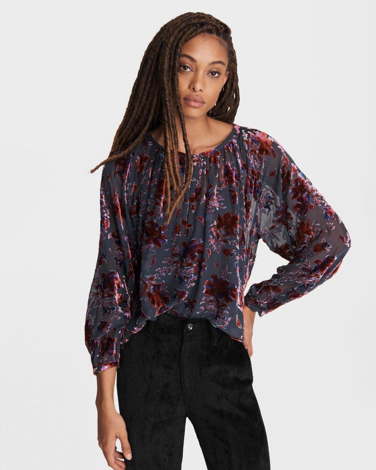 rag & bone yuni burnout blouse