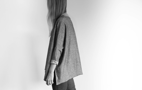 Side Split Long Sleeve - Grey Side Split Long Sleeve - Grey