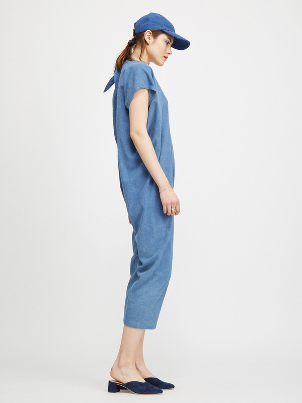 Miranda Bennett EVERYDAY JUMPSUIT / INDIGO SILK NOIL Miranda Bennett EVERYDAY JUMPSUIT / INDIGO SILK NOIL