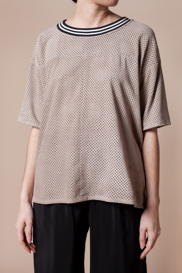 Fine Collection Suede T-Shirt Fine Collection Suede T-Shirt
