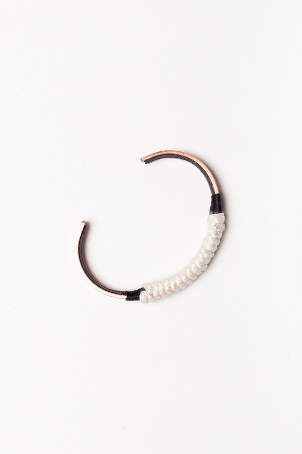 WWAKE x Assembly New York Small Wrapped Cuff-white WWAKE x Assembly New York Small Wrapped Cuff-white