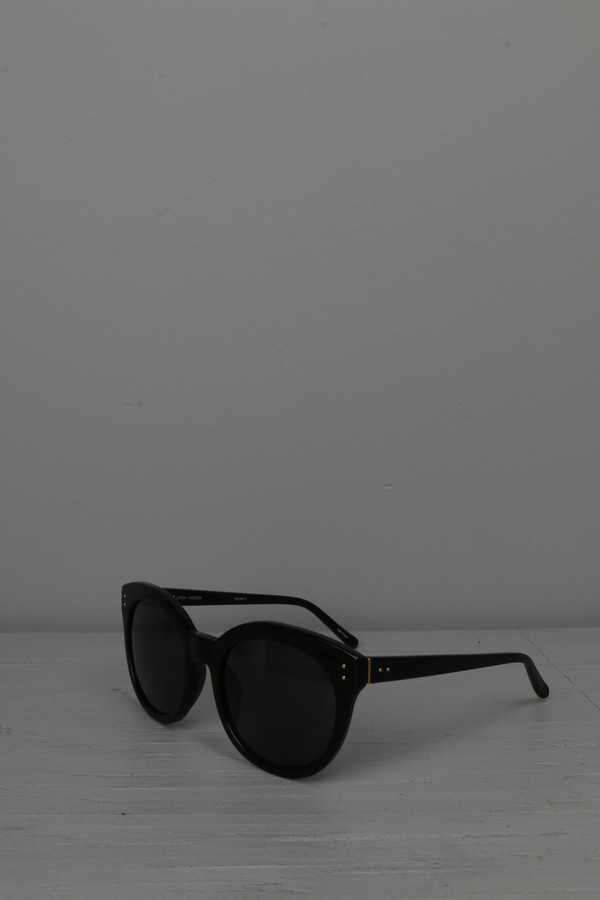 Linda Farrow Round Cat Eye Black Linda Farrow Round Cat Eye Black