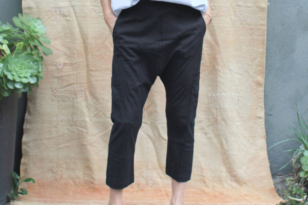 pietsie Fez Trouser in Black Cotton Voile pietsie Fez Trouser in Black Cotton Voile