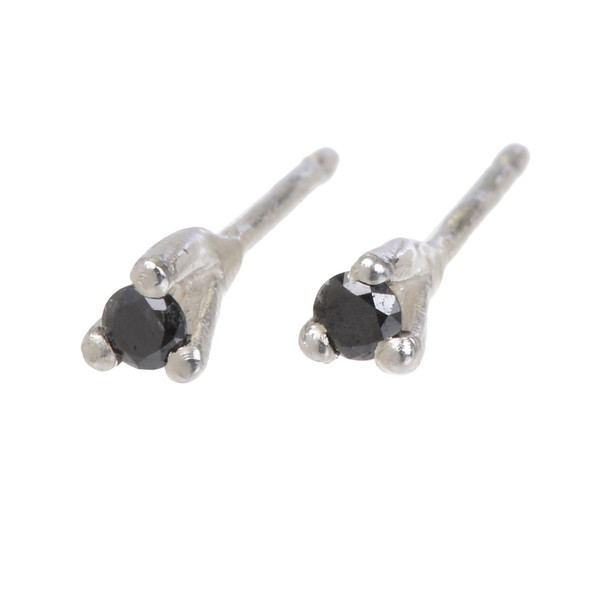 Tarin Thomas Taylor Silver and Black Diamond Earrings Tarin Thomas Taylor Silver and Black Diamond Earrings
